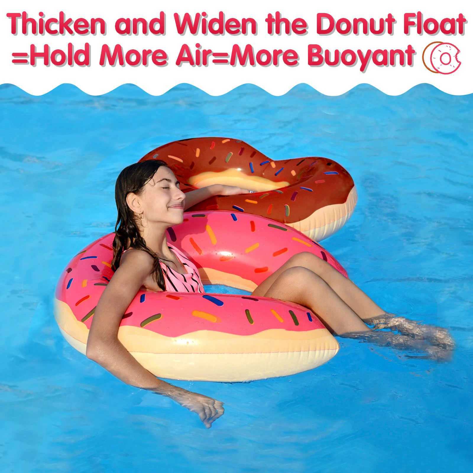 Inflatable Swim Rings Summer Swimming Pool Float Ring Beach Floatie Swim Party Toys for Fun Water Activities 1pc M260316