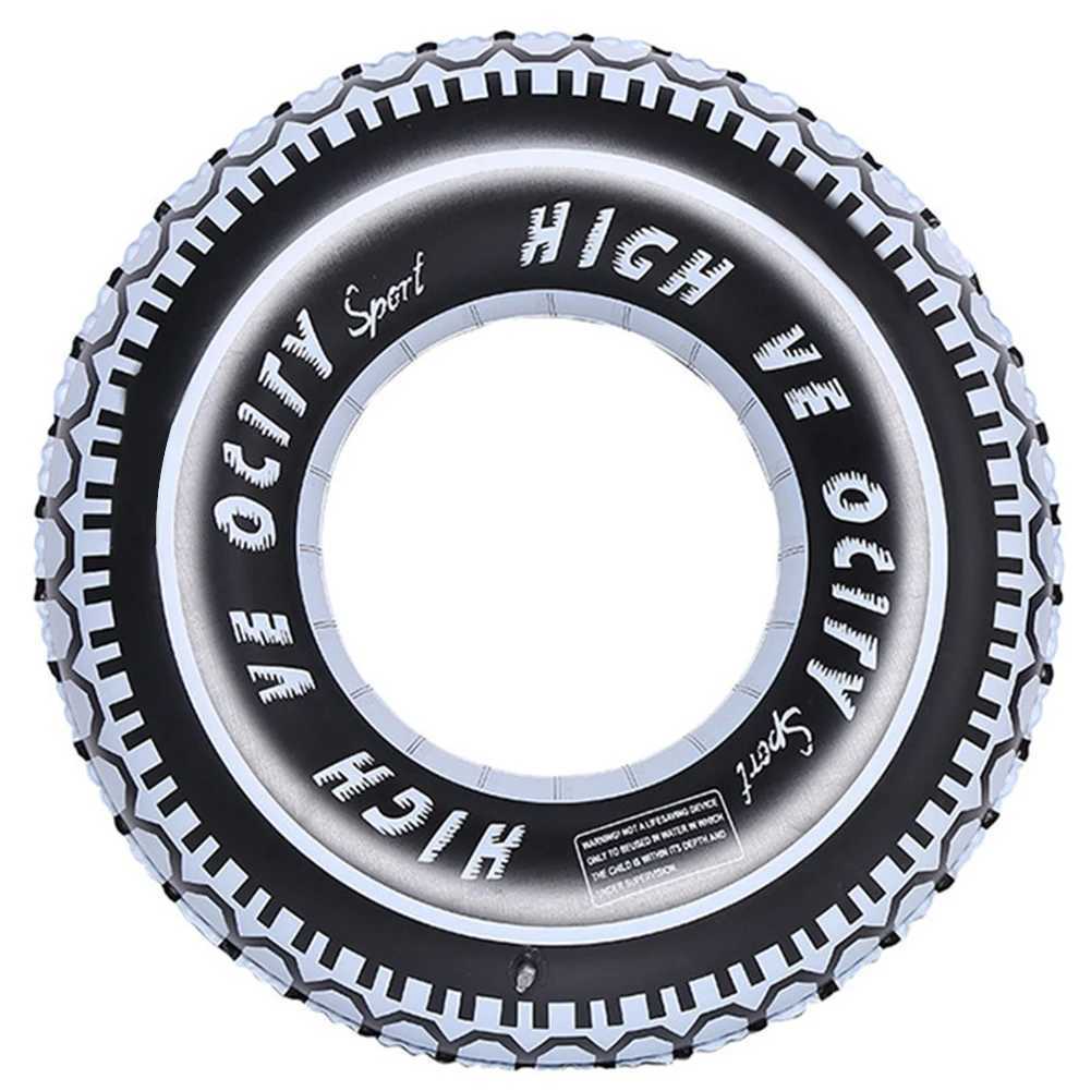 Tire Pattern Pool Floating Rings Leakproof Inflatable Swim Ring Swimming Rings Floaties Thickened Pool Rings for Kids Adults M260316