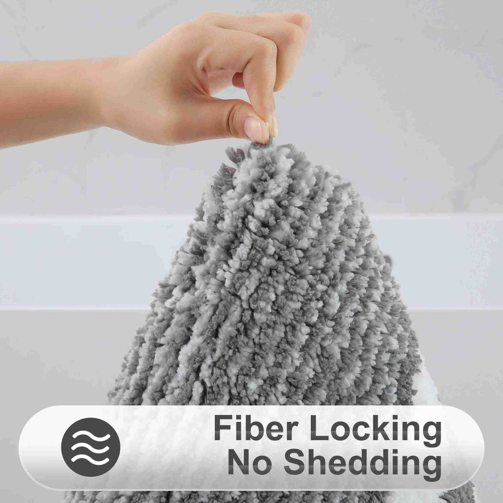 Homaxy Soft Striped Bathroom Mat Thick Plush Bathroom Rug Super Absorbent Non-slip Foot Mat Doormat Quick-drying Bath Carpet H260316