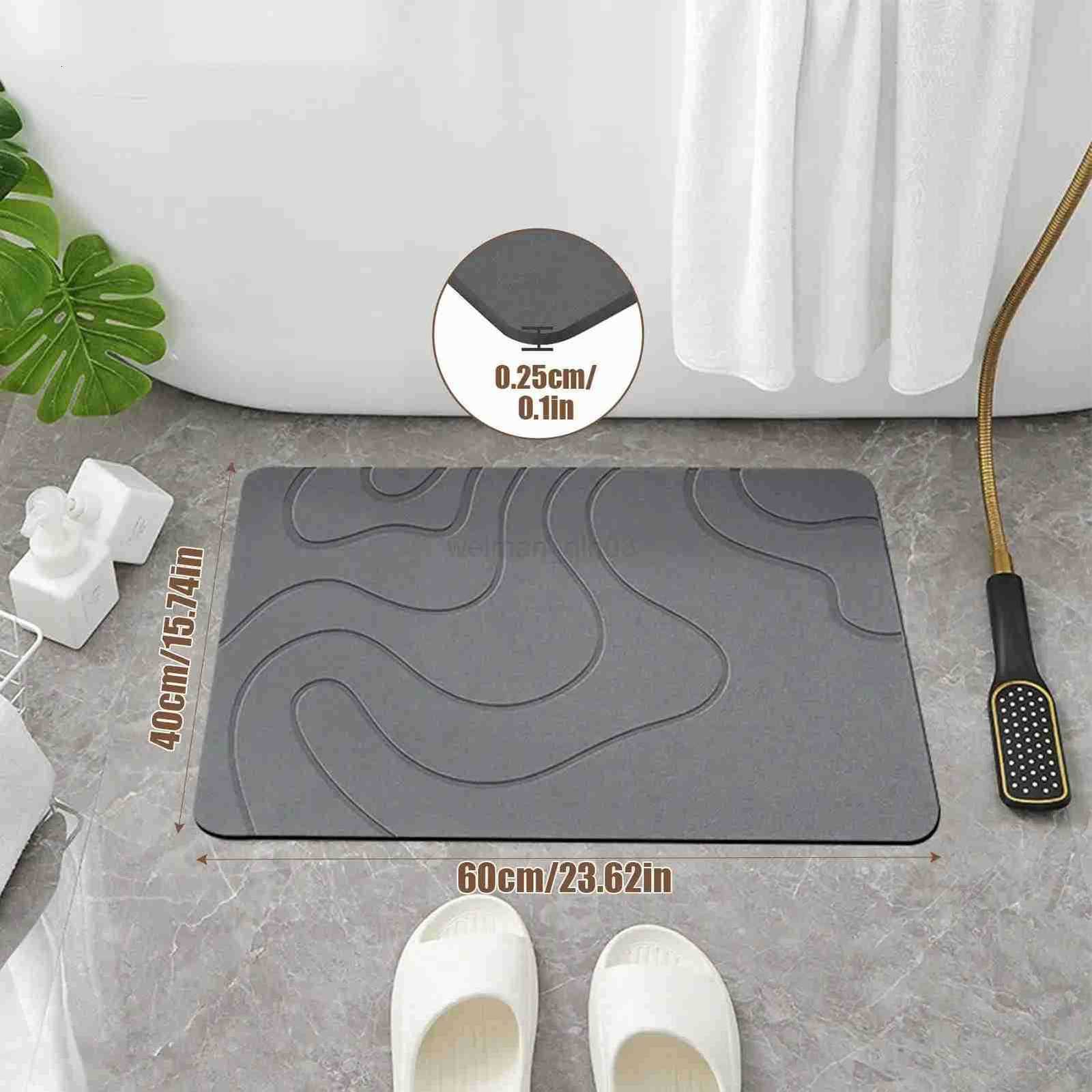Quick Drying Stone Bath Mat Diatomaceous Bathroom Mats Non Slip Stone Quick Dry Diatomaceous Earth Bath Ma For Front Door H260316