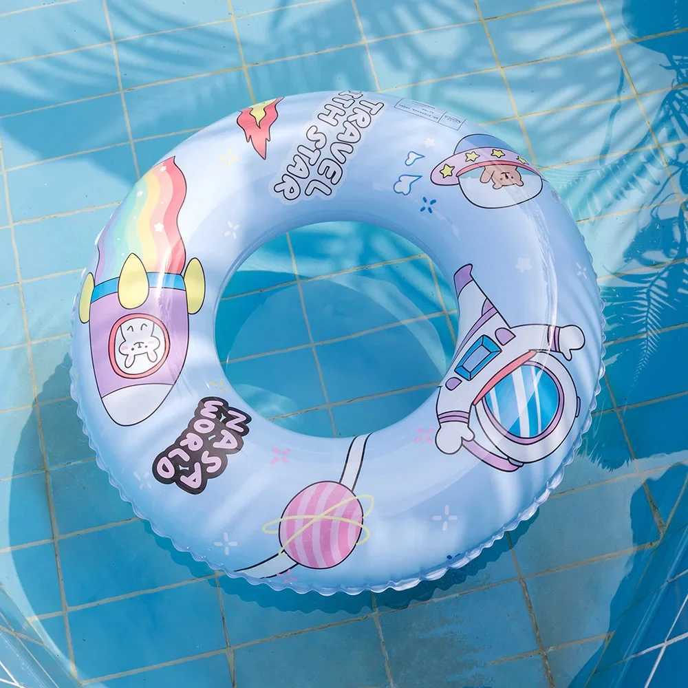 Cute Cartoon Rabbit Inflatable Pool Float Baby Swimming Ring Astronaut Swimming Circle Pool Party Toys M260316