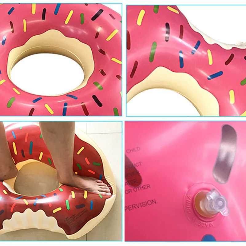 Inflatable Donut Swimming Ring Safe Pool Float Summer Outdoor Activitives Party Eco-Friendly Cute Kids Adult Swimming Circle M260316