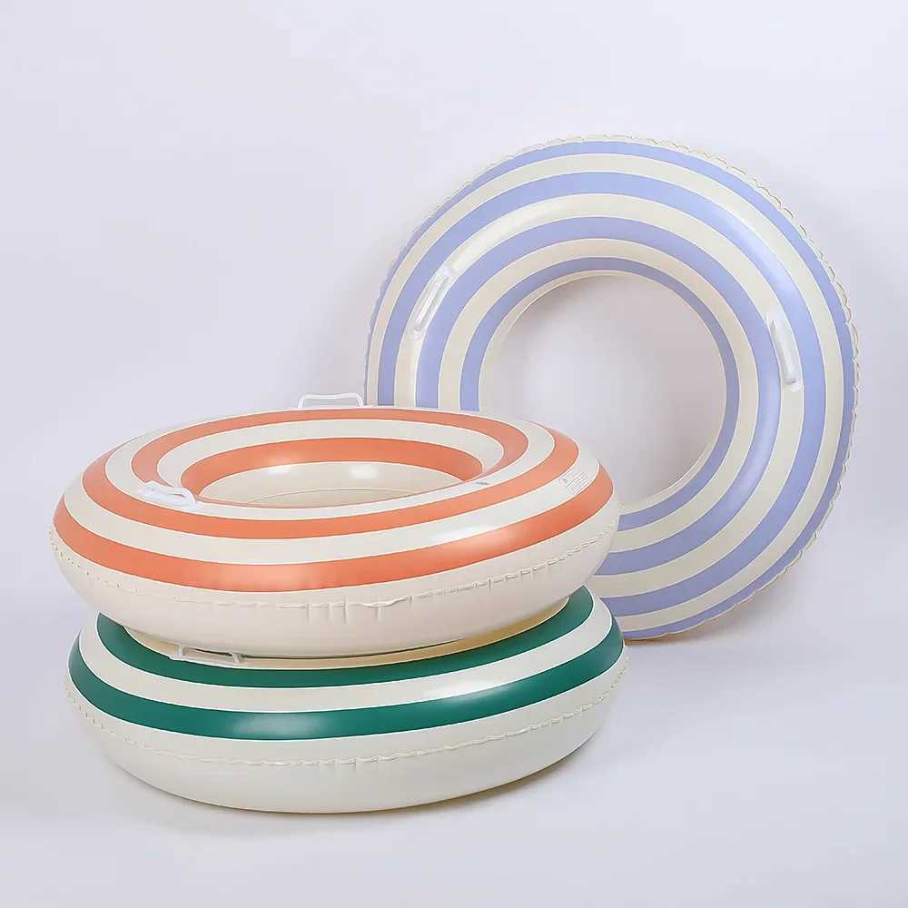 Custom Hot Selling Strip Inflatable Swim Ring Swimming Pool Float Thickened Inflatable Ring Summer Water Park Swim M260316