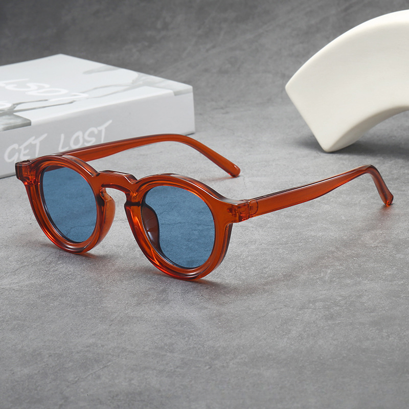2026 Round Small Frame Unisex Cross-Border Fashion Trend UV Protection Designer Sunglasses Sunglasses Windproof Protective Glasses