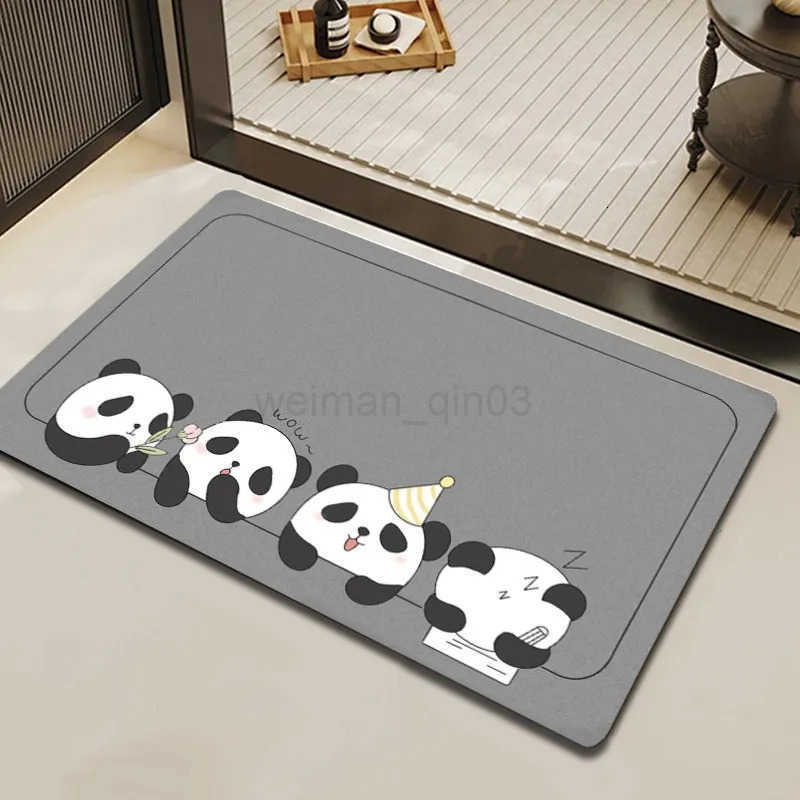 VIKAMA Simple and Cute Bathroom Floor Mat Water Absorbing and Anti Slip Toilet Entrance Quick Drying Bathroom Carpet H260316