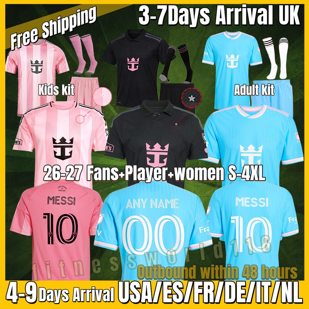 xxxl 4xl 2025 2026 27 SUAREZ football jersey inters maimis Messi Miami CF Lionel Fans Men Kids Inters messi jersey Shirts Smaimi Football Jersey Kids kit 25 26 Fans S-4XL