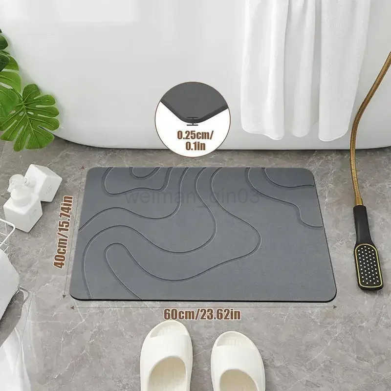 New Diatomite Bath Mat Non-slip Bathroom Rug Water Absorption Quick Drying Bathtub Floor Mats Shower Room Entrance Doormat H260316