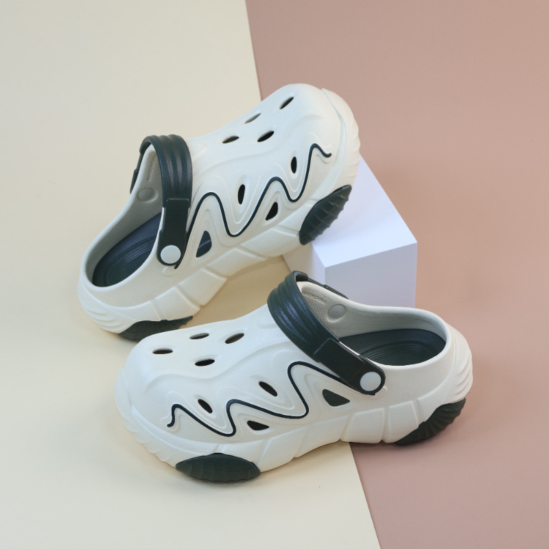 Children's EVA Clogs Pink White Non-slip Sole Kids Outdoor Beach Garden Slippers Summer Casual Sandals Summer Breathable Garden Shoes Free shippi