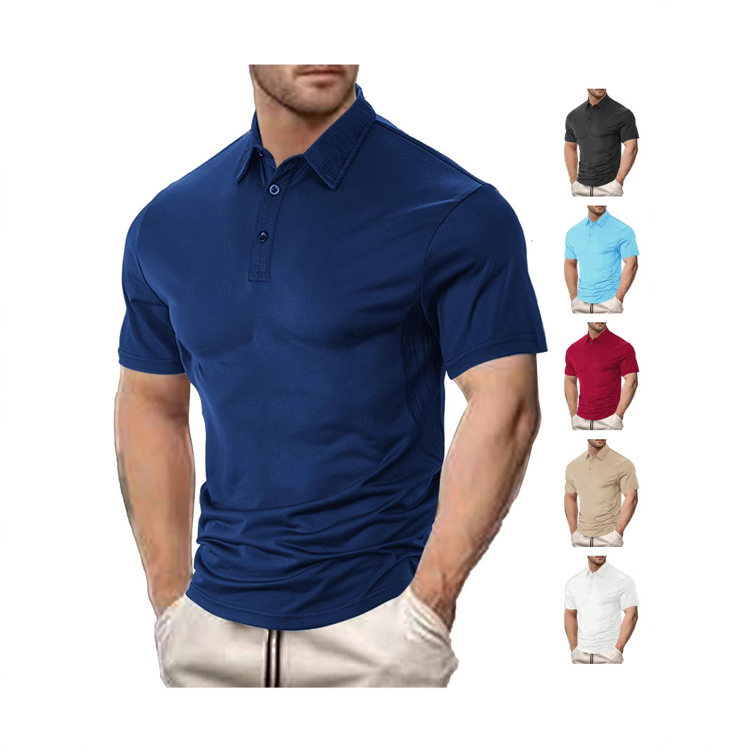 European And American Men's Short Sleeve Designer Hoodie Summer Fashion Designer T-shirt Casual Loose Collar Pearl Polo Cotton Polo Shirt