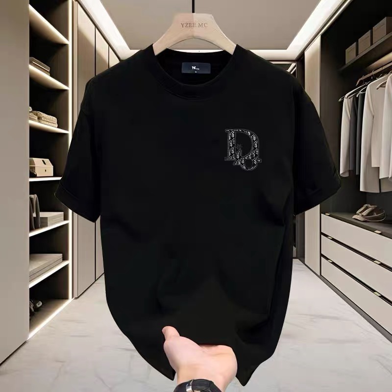 Trendy European and American Brand Short Sleeve Ins Pure Cotton Summer New Men's Printed T-Shirt Fashionable Unisex Crew Neck Tee