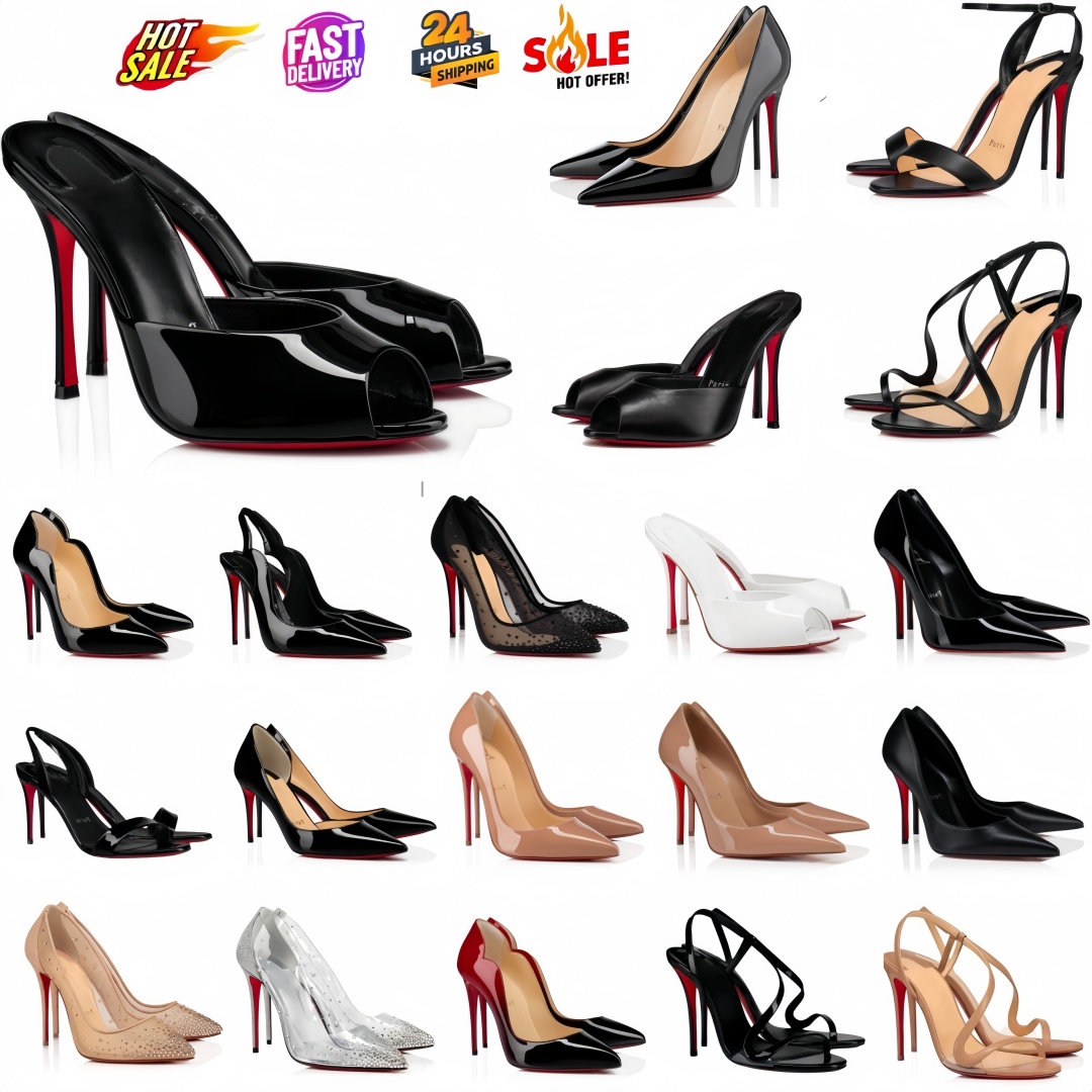 Brand heels Women High Heels Shoes Designer Luxury Red Soled Peep Toe Sandals Pointed Toe Sandals 6cm 8cm 10cm 12cm Nude Black Patent Leather Woman Pumps with Dust Bag