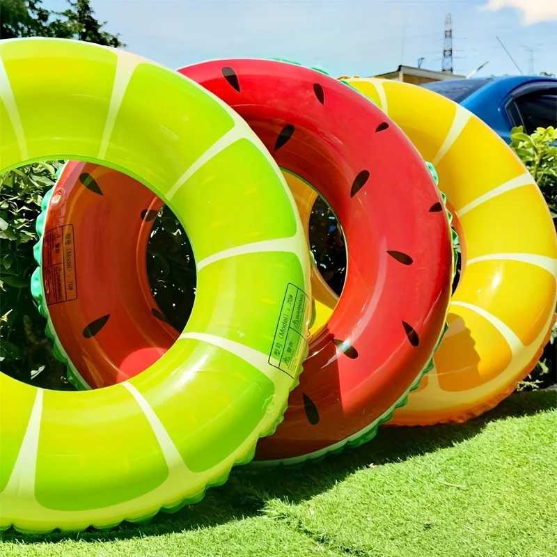 Swimming Ring Fruit Styling Adult Swimming Ring Summer Swimming Essential Supplies Beach Pool Floatation Ring Without Pump G21 M260316