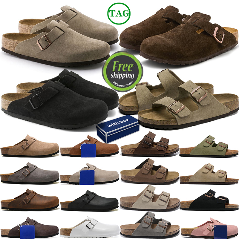 designer slippers clogs slides with suede leather upper breathable design flat sliders for women mens premium shoes with box big size