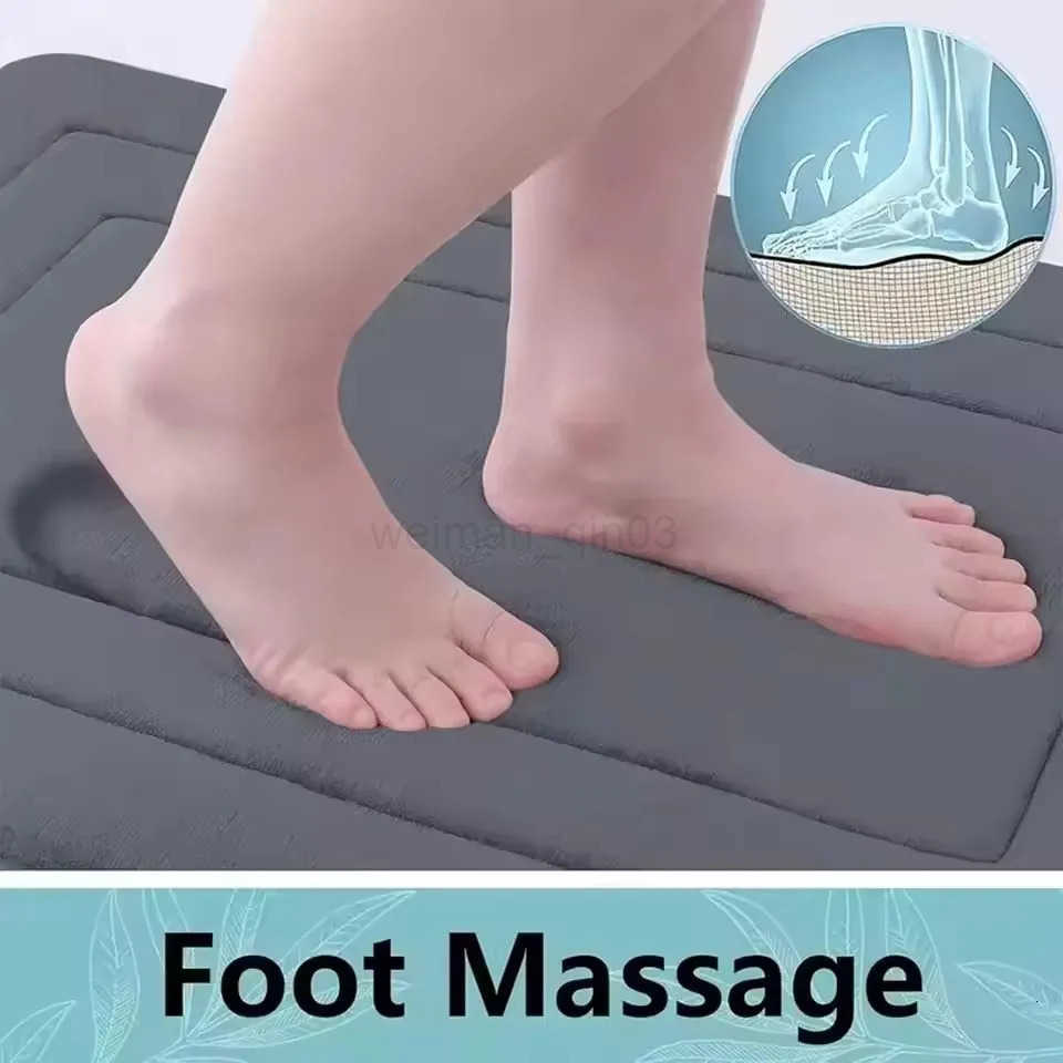 Memory Foam Bathroom Floor Mat Super Absorbent Ultra Soft Bath Rug Non-Slip Machine Wash Comfort Carpet For Bathroom Floor H260316