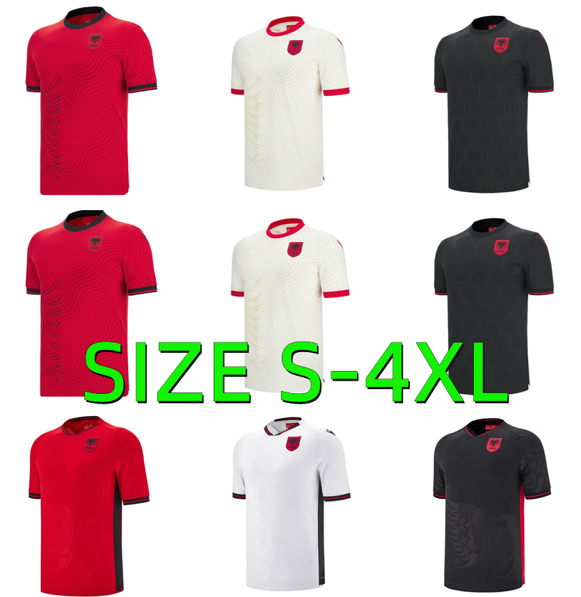 XXXL 4XL 25 26 27 Albania soccer jerseys 2025 2026 2027 National Team HYSAJ LENJANI ABRASHI RAMADANI ASANI UZUNI ASLLANI N.BAJRAMI Bajrami Football shirt Men kids kits