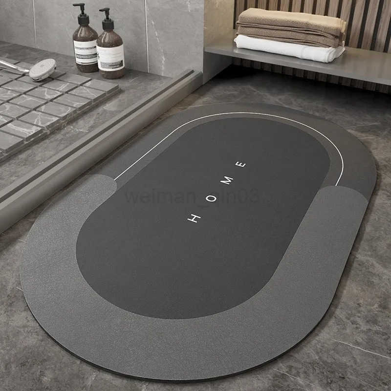 Diatom mud absorbent mat floor mat bathroom toilet kitchen door thickened non-slip quick-drying foot mat door mat H260316