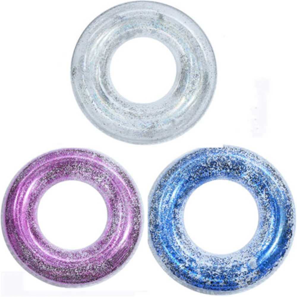 Sequin Inflatable Swim Ring Kids Adult Thickened PVC Inflatable Floating Circle For Outdoor Beach Pool Party 60/70/80/90CM M260316