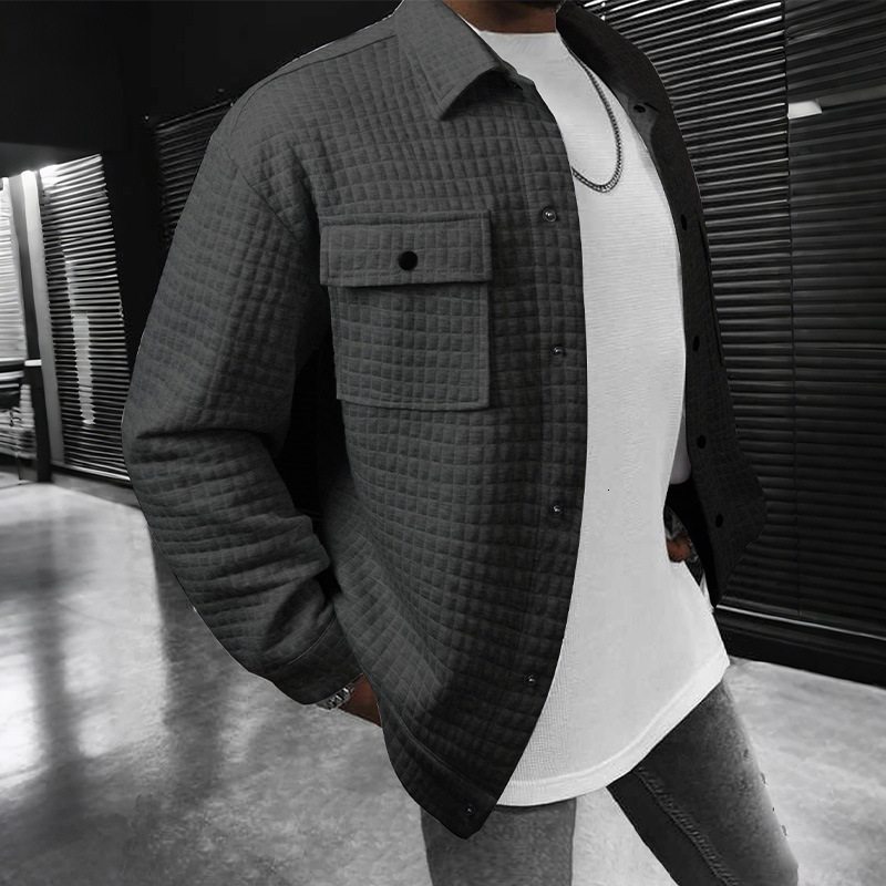 Designer T-shirt New Bestseller Polo Spring And Autumn Men's Casual Jacquard Small Designer Hoodie Checkered Loose Jacket Shirt