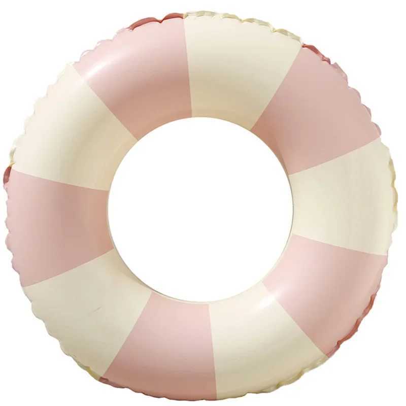 High Quality Summer Pool Float 85cm Striped PVC Inflatable Swim Ring for Adults Kids Water Parties M260316
