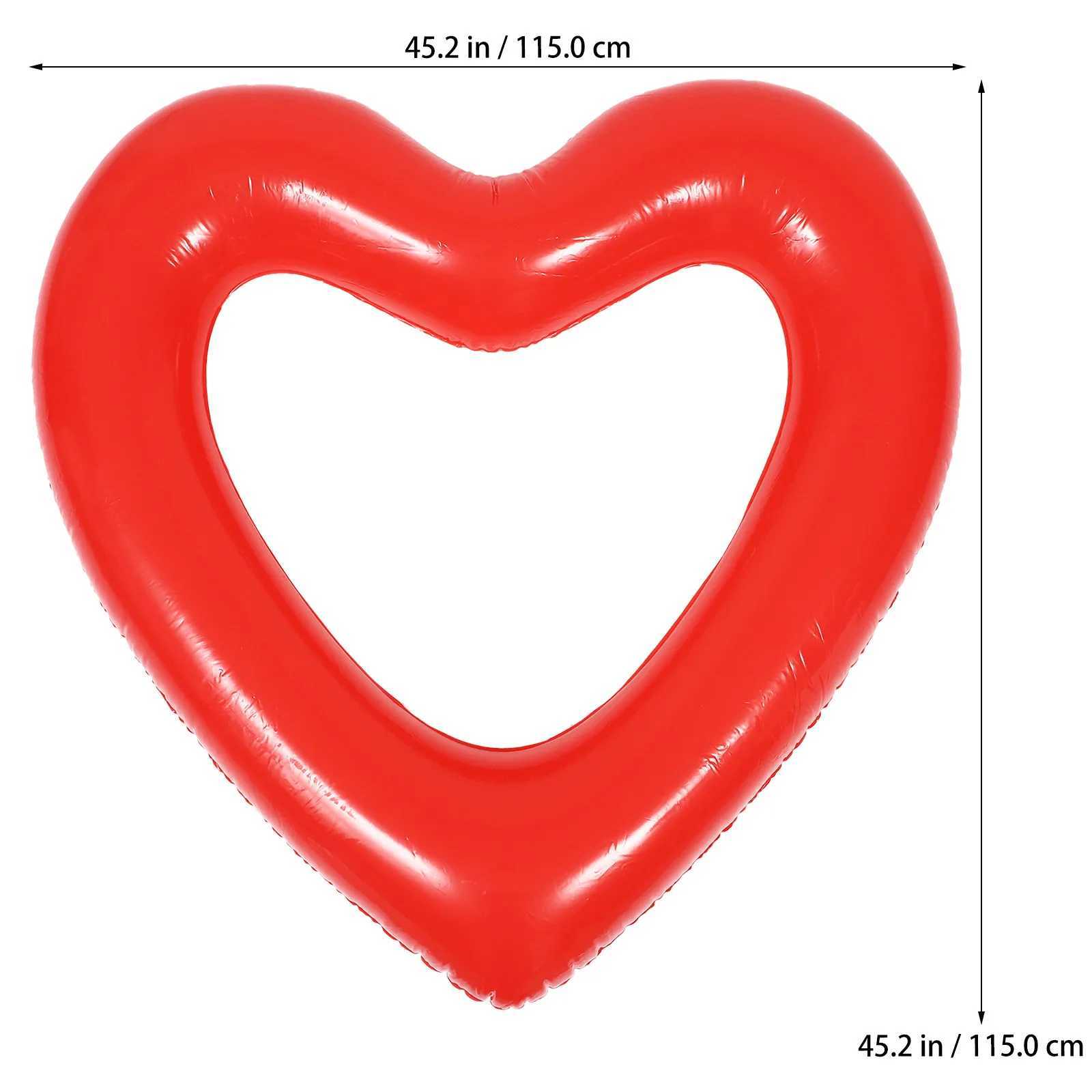 Heart Shaped Inflatable Swimming Ring Premium PVC Float for Beach Pool Summer Water Fun Adult Swim Aid Lovely Cool Design Gift M260316