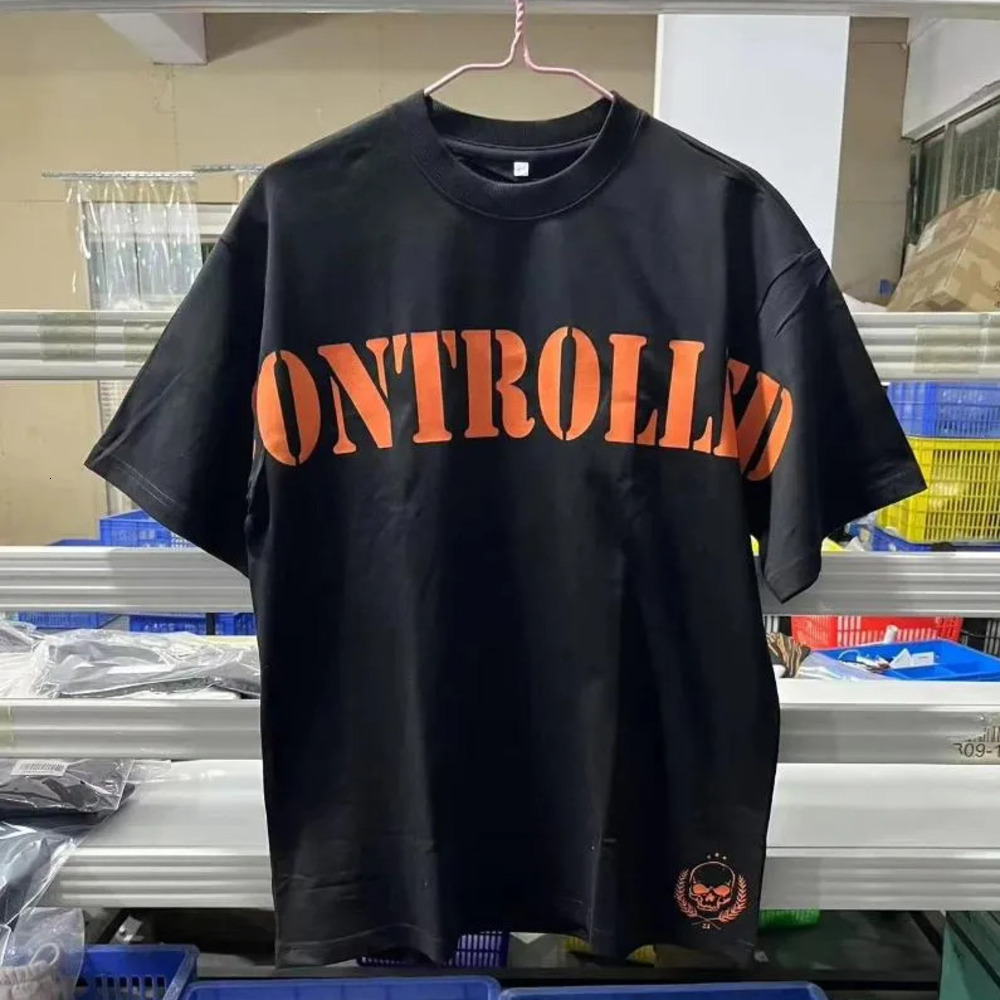 Men's T Shirts Men's Tees Polos Summer Controlled Insanity T-shirt Covers Oversized Short Sleeve Tees Workout Daily Outfit Men's Clothi