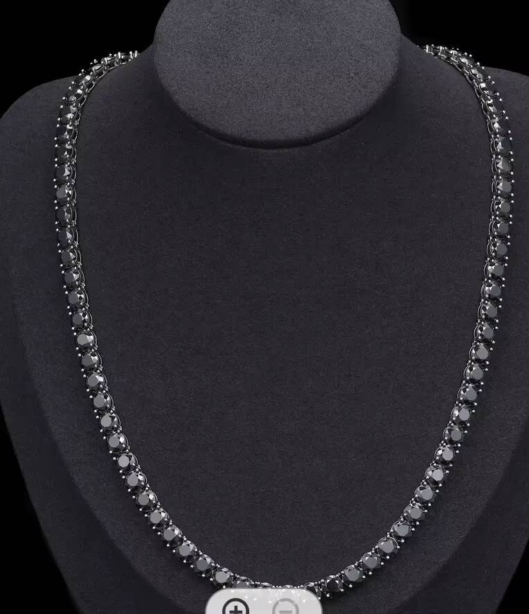 925 Silver Rhodium Plated White Moissanite Classic Certified Necklace for Women Girls Party Daily Wear