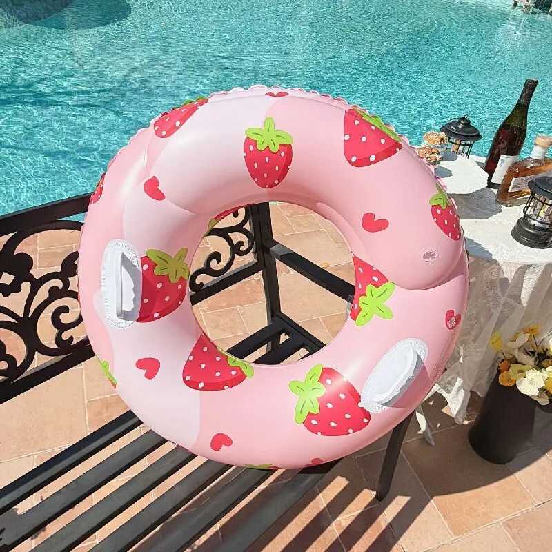 Rooxin Adult Swim Ring Pool Float Swim Tube Thickened Inflatable Swimming Ring Tube Water Park Swimming Circle For Adult Teen A02 M260316