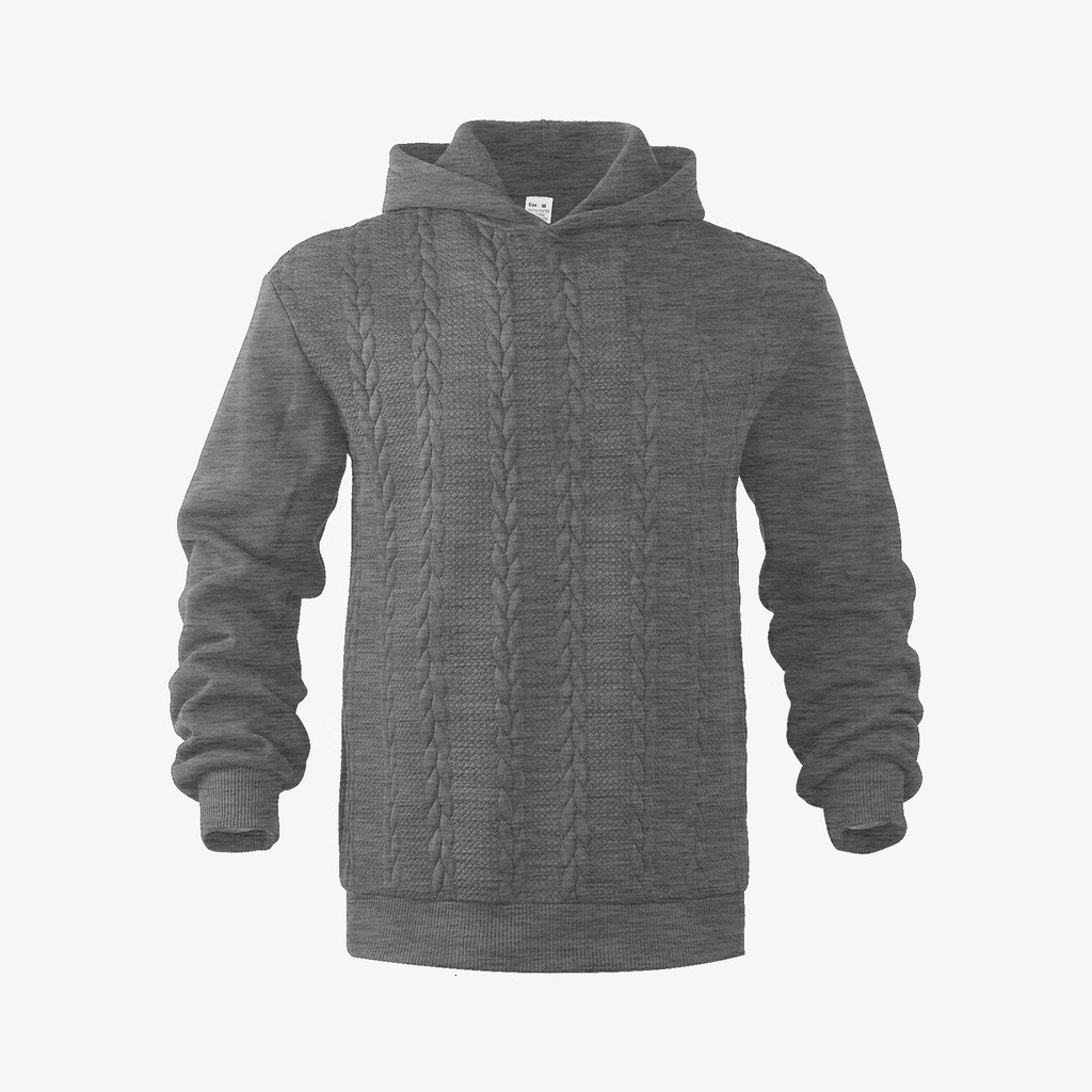 Autumn And Winter European And American Men's New Solid Color Casual Fashion Designer T-shirt Designer Polo Hoodie Longsleeve Pullover Swea