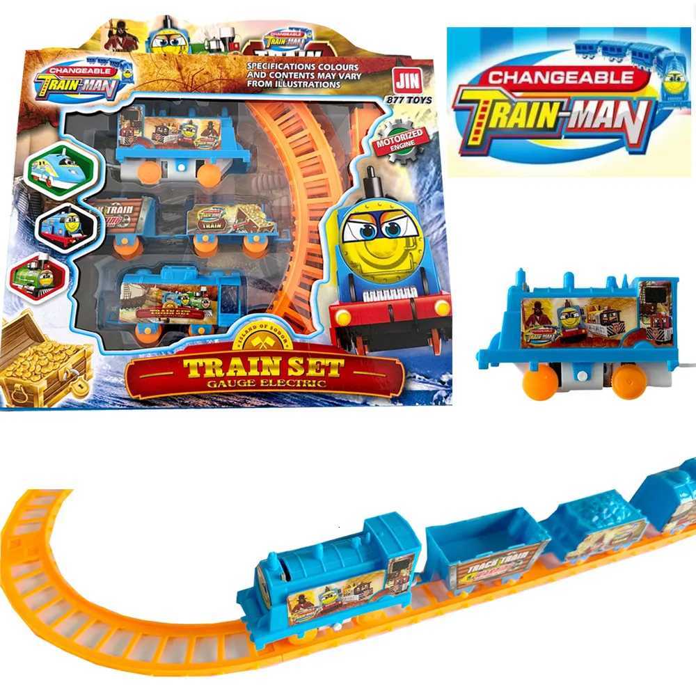 1 Pc Cartoon Electric Train Set Train Tracks Change Assemble Trajectory Motion Trajectory Moving Train Kid GIft Toy Y260316
