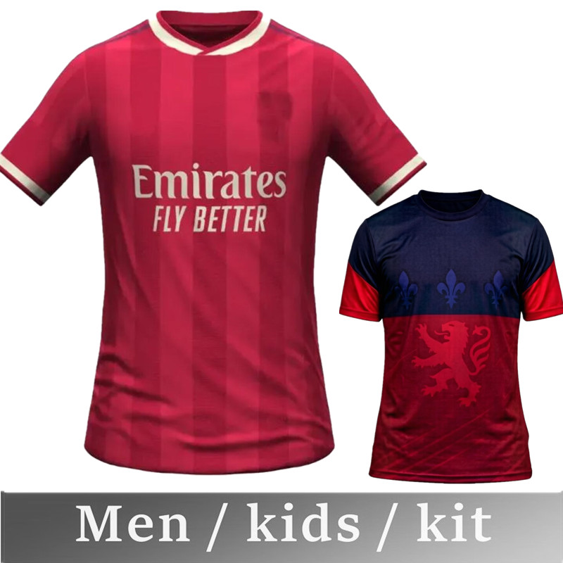 2026 2027 lyons Maillot de foot Soccer JerseyS 75th TOLISSO MIKAUTADZE BENRAHMA ORBAN NUAMAH OL FOFANA Player football shirts 26 27 Olympique Lyonnais man kids kit