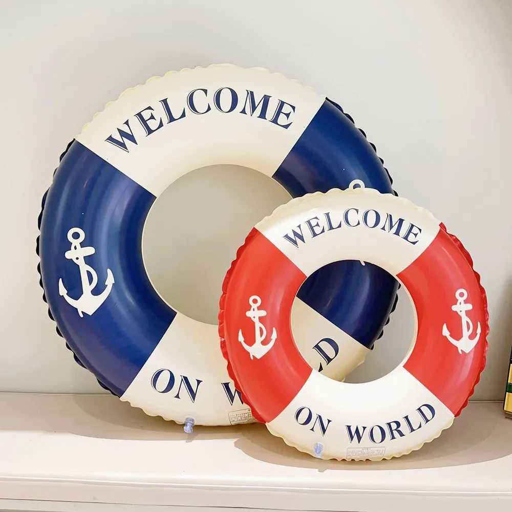 Adult Swim Ring Tube Inflatable Swimming Ring For Summer Beach Swim Circle Swim Pool Float Water Play Swim Tube M260316