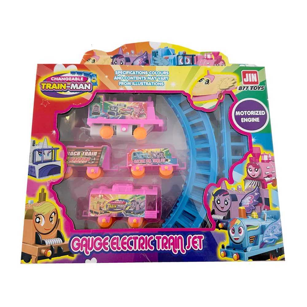 1 Pc Cartoon Electric Train Set Train Tracks Change Assemble Trajectory Motion Trajectory Moving Train Kid GIft Toy Y260316