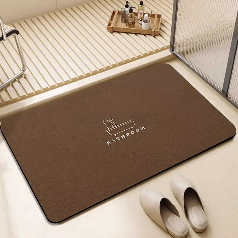 Simple bathroom absorbent floor mat Soft diatom mud Non-slip quick-drying toilet floor mat Toilet mat Toilet carpet H260316