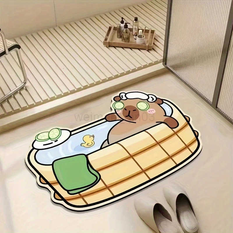 VIKAMA Cute Cartoon Bear Carpet Kitchen Rug Doormat Welcome Mat Bathroom Mat Rug For Bedroom Carpet For Live Room Home Dec H260316