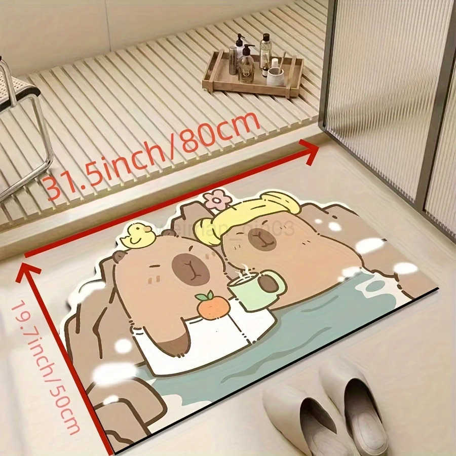 VIKAMA Cute Cartoon Bear Carpet Kitchen Rug Doormat Welcome Mat Bathroom Mat Rug For Bedroom Carpet For Live Room Home Dec H260316