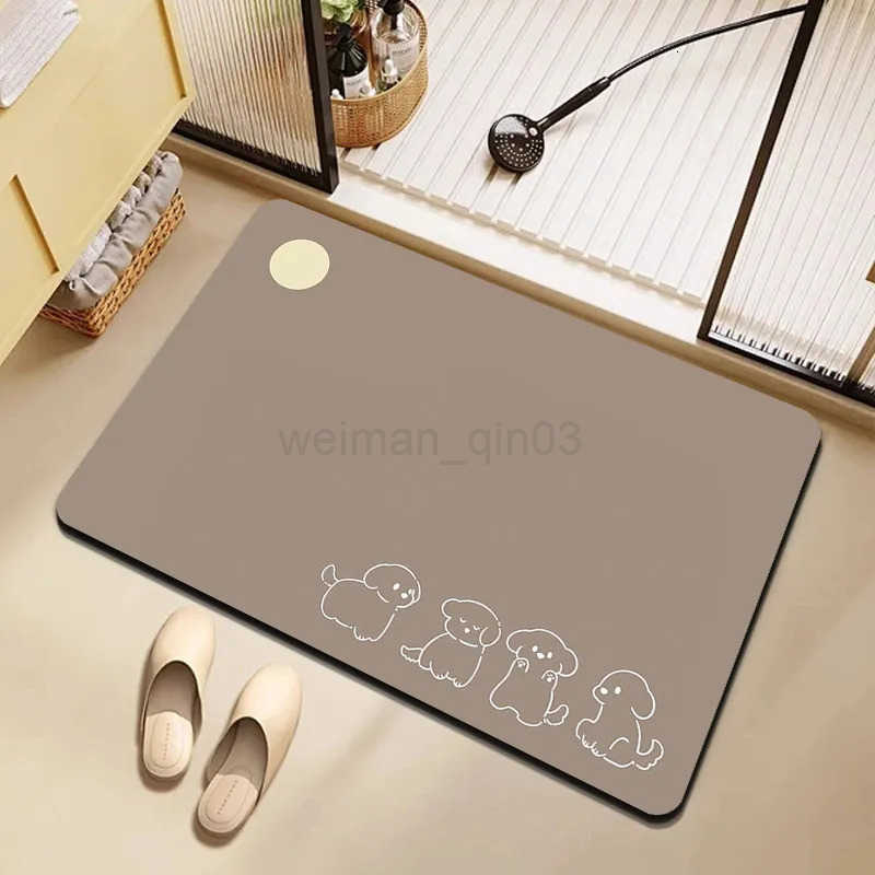 VIKAMA light luxury and simple bathroom floor mat absorbent and non slip bathroom door quick drying bathroom carpet H260316
