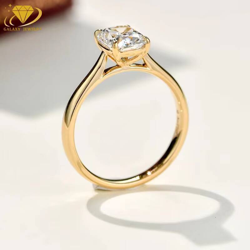 Luxury Jewelry 14K Gold VVS DEF Color Elongated Cushion Cut Lab Grown Diamond Engagement Ring IGI Certificate Wedding Rings