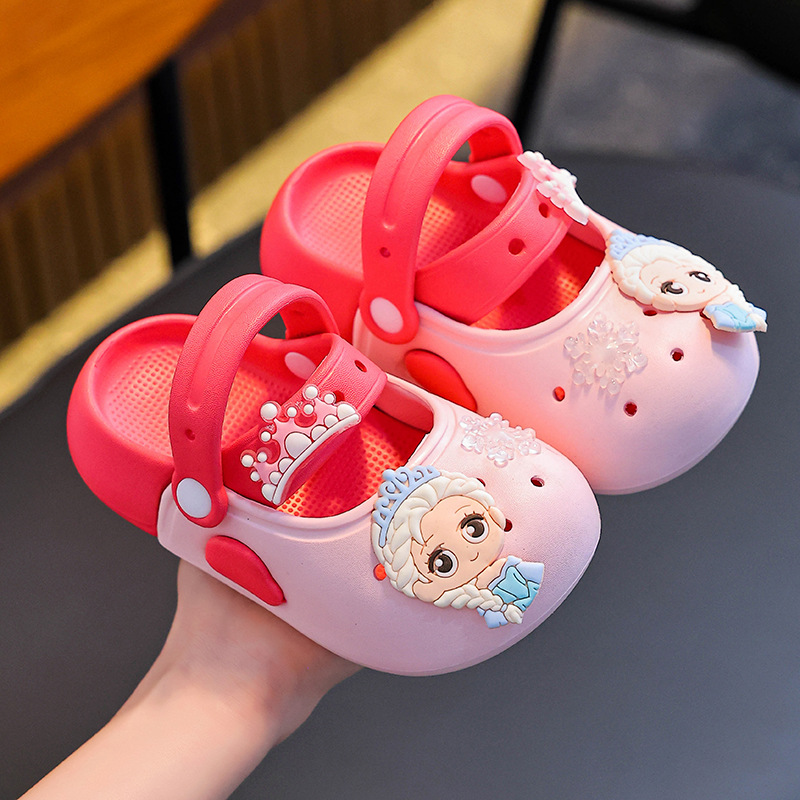 Children's EVA Clogs Cute Snow Decor Non-slip Sole Kids Outdoor Beach Pool Slippers Summer Casual Sandals Breathable Garden Shoes Free shipping