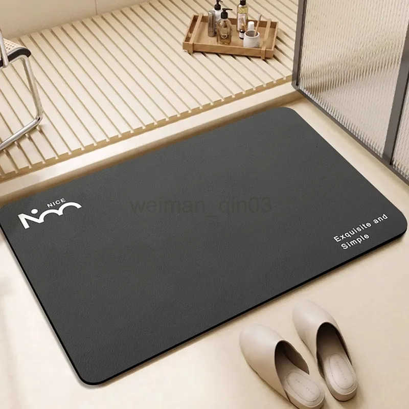 Simple bathroom absorbent floor mat Soft diatom mud Non-slip quick-drying toilet floor mat Toilet mat Toilet carpet H260316