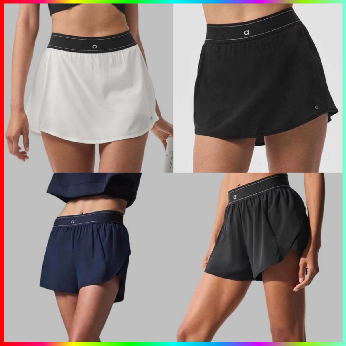 Yoga skirt Match Point Tennis Skirt Anti Glare Mini Varsity Skirt Quick Drying Breathable Sport Shorts Weekend Jogging Sweatpants Built Ins with Pocket
