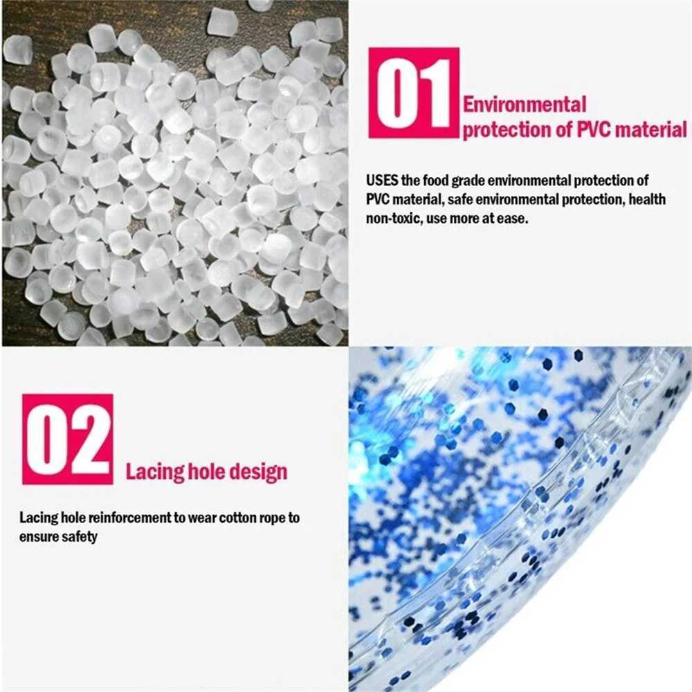 Sequin Inflatable Swim Ring Kids Adult Thickened PVC Inflatable Floating Circle For Outdoor Beach Pool Party 60/70/80/90CM M260316