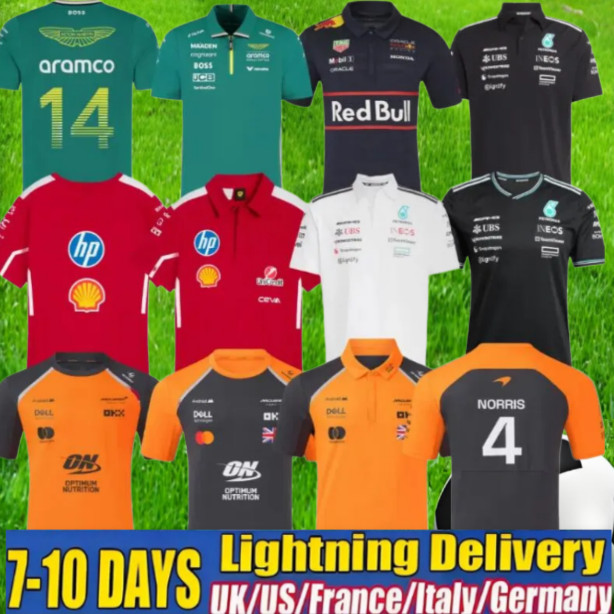 2025 2026 Aston Martin Men's T-Shirts Jersey Mercedes Alonso F1 24 25 26 Official Mens Fernando T-Shirt Casual Stroll POLO Car Motorsport Formula 1 F1 Racing Suit Shirt