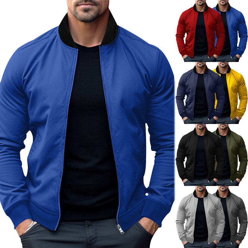 Spring And Autumn Polo Men's Pilot Hoodie Zipper Jacket Shirt Simple Men's Outdoor Sports Coat Lightweight Slim Fit