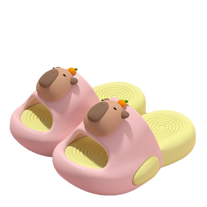 Cute Cartoon Capybara Slippers Kids Soft EVA Non-slip Summer Beach House Shoes Indoor Outdoor for Men Women