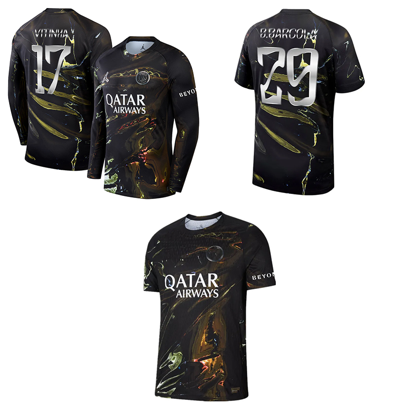 25 26 PSG 5th VITINHA Soccer Jerseys Paris fifth KVARATSKHELIA G.RAMOS O.DEMBELE B.BARCOLA D.DOUE JOAO NEVES HAKIMI PACHO SAFONOV men kids kits socks set football shirt