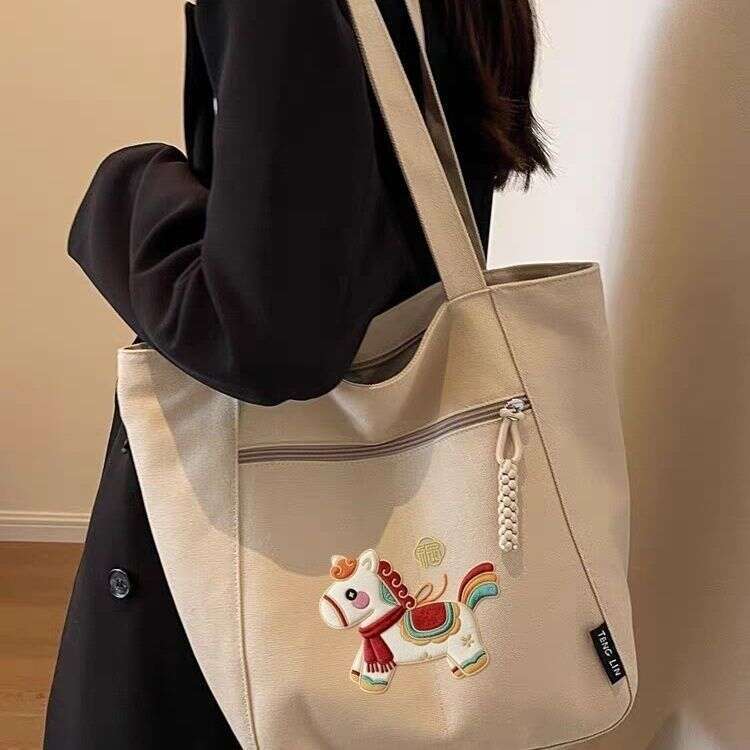 Luxury Shoulder Bags Totes Hobo Year Of The Horse New Red Fashion All Match Cute Large Capacity Simple Versatile Casual Handbag For Women SENYY