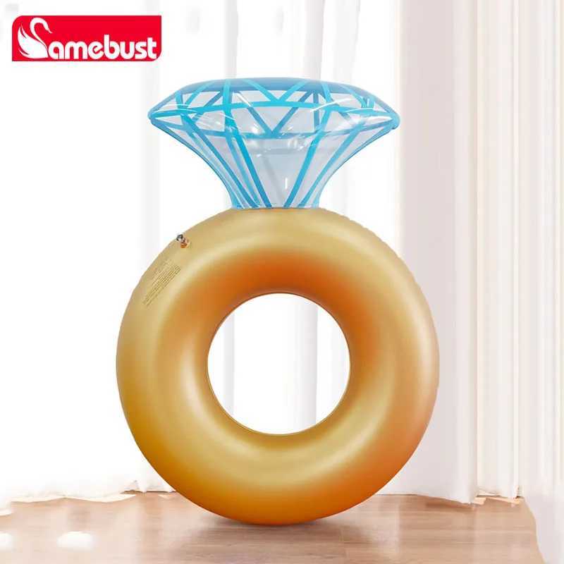 Camebust Inflatable Floating Swimming Pool float Diamond Swim ring Pool Mat Floats Tube Water Lounge for Valentine Gifts or Deco M260316