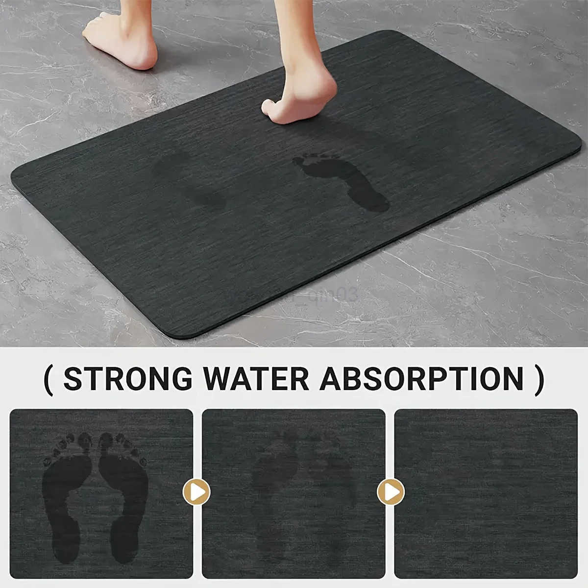 Simple bathroom anti-slip mat thin toilet absorbent foot mat porch entrance mat entrance mat H260316