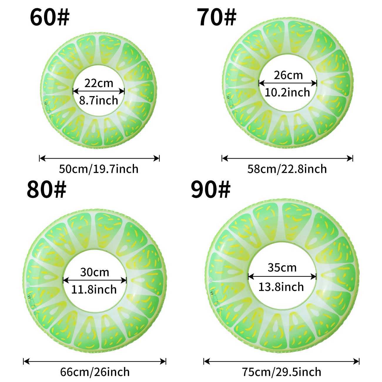 1 Pc Watermelon Swim Ring PVC Inflatable Pool Float Summer Fruit Float Ring for Outdoor Sports Beach and Pool Parties M260316