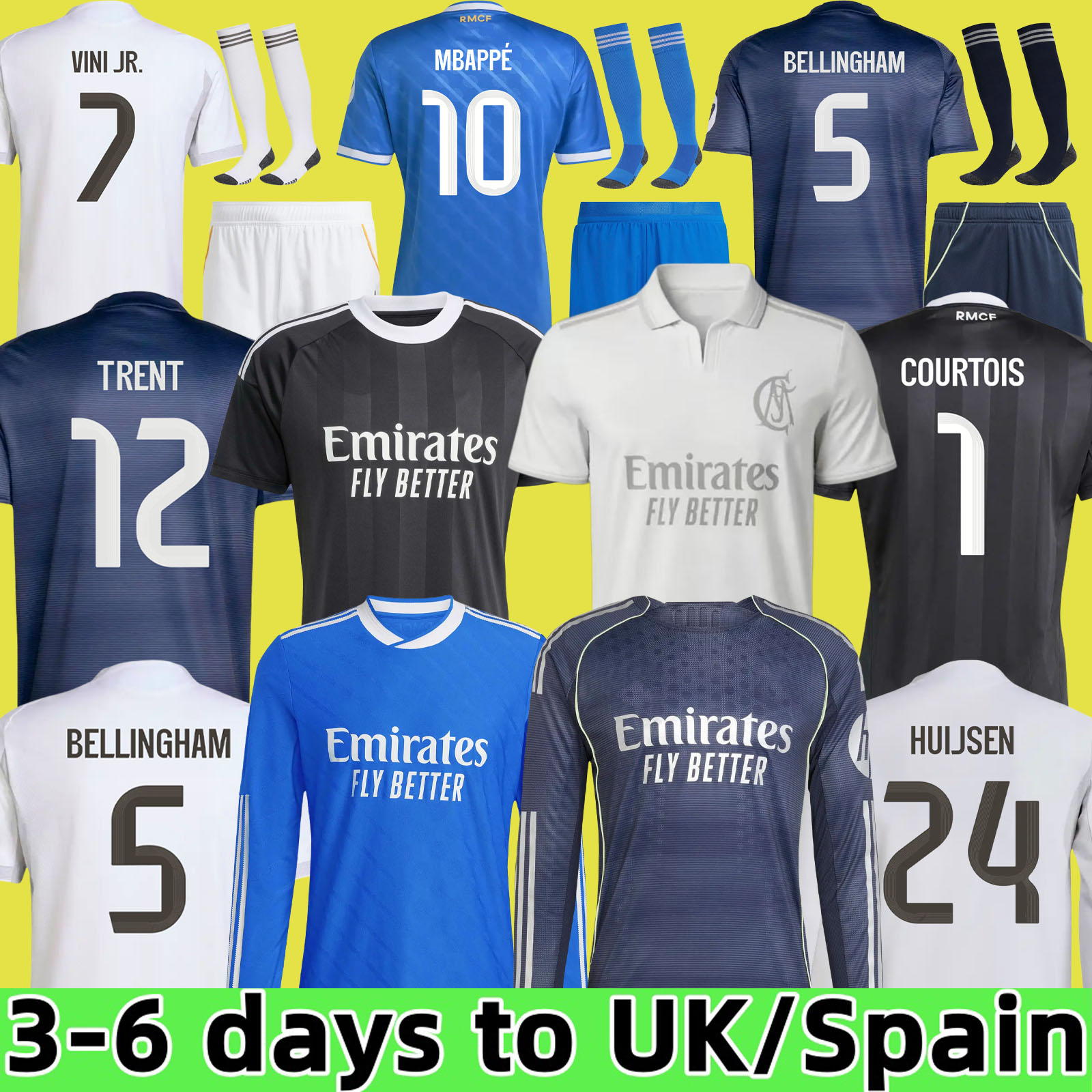 25 26 27 MBAPPE BELLINGHAM VINI JR 125th anniversary soccer jerseys valverde TRENT GONZALO 2025 2026 football shirt Camiseta ReAl MaDrIdS men kids ENDRICK HUIJSEN